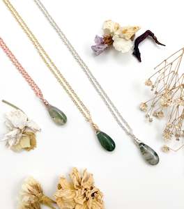 Mini Luna S: Moss Agate Drop - 16 inch