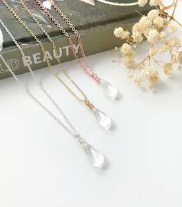 Clear Quartz Drop - 18 inch