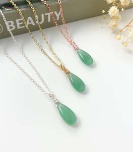 Green Aventurine Drop - 18 inch