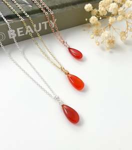 Carnelian Drop - 18 inch