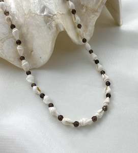 All Available Crystal Jewellery: Twilight Smokey Quartz + Shell