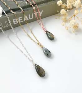 Mini Luna S: Labradorite Drop - 16 inch