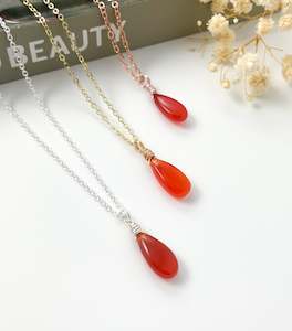 Carnelian Drop - 16 inch