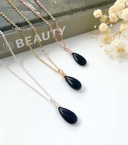 Mini Luna S: Black Onyx Drop - 16 inch