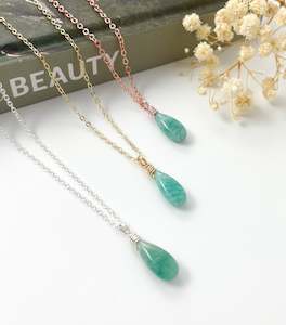 Mini Luna S: Amazonite Drop - 16 inch