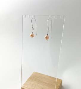 Sale: Pink Pearl Earrings Silver