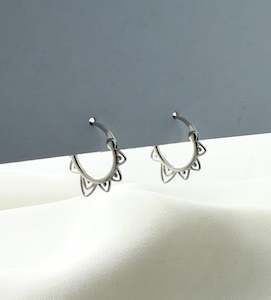 Crystal Earrings: Lily Huggies Silver