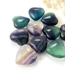 All Available Crystal Jewellery: Rainbow Fluorite Mini Heart