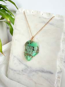 Gold Necklaces: Chrysoprase Gold