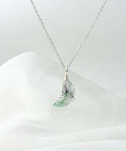 Silver Necklaces: Fluorite Mini Moon Silver