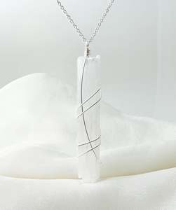 Silver Necklaces: Selenite Silver