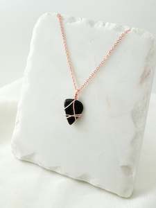 Black Obsidian Rose Gold