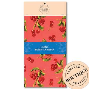 Large Beeswax Wraps: Cherry Ripe - large beeswax wrap