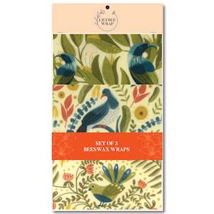 Sets Of 3 Beeswax Wraps: Song of the Forest - Set of 3 Beeswax Wraps