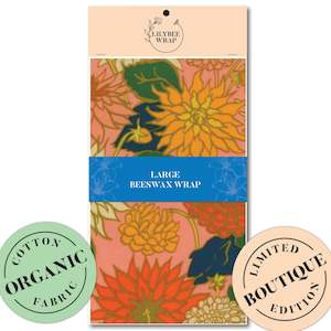 Large Beeswax Wraps: Blooming Beautiful - large beeswax wrap