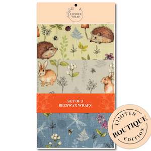 Sets Of 3 Beeswax Wraps: Bramblewood - Set of 3 Beeswax Wraps