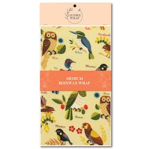 Medium Beeswax Wraps: Morepork and Friends - medium beeswax wrap
