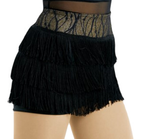 Black Tassel Shorts w' Gold Band Step Beyond Studios