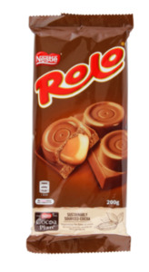 Confectionery: Nestle Rolo Milk Chocolate Block 200g