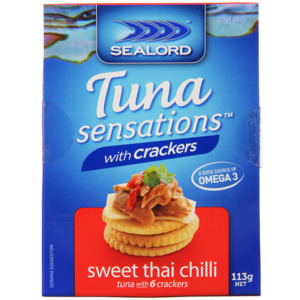 Sealord Tuna Sensations Tuna with Crackers Sweet Thai Chilli 113g
