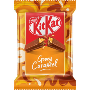 Novelty Bars: Nestle Kit Kat Gooey Caramel Chocolate Bar 6EA