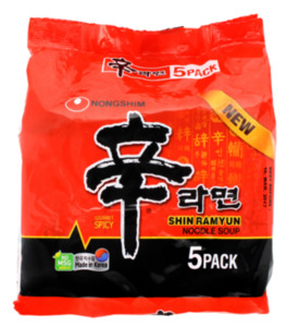 Canned And Packed Foods: Nongshim Shin Ramyun 5pk Instant Noodle 5pk