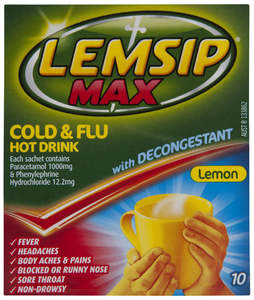Medicines: Lemsip Cold & Flu Sachets 12