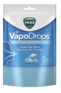 Vicks VapoDrops Cooling Peppermint Lozenges 24pk