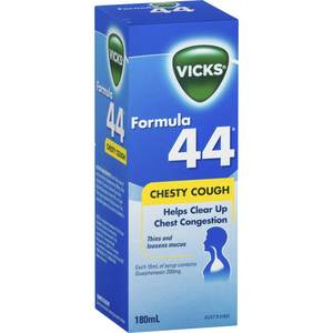 Medicines: Vicks Formula 44 Cough Medicine Chesty Cough