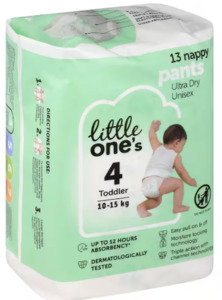 Baby: Little Ones Nappies S4 Toddler 10-15Kg 13pk