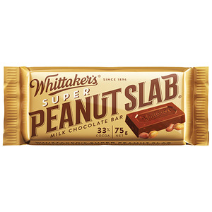 Premium Bars: Whittaker's Super Peanut Slab Milk Chocolate Bar 75g