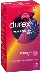 Durex Pleasure Me 12s SPECIAL $12.50 + GST
