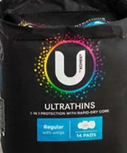 Coffee Tea: U By Kotex Ultrathins Regular Pads 14pk