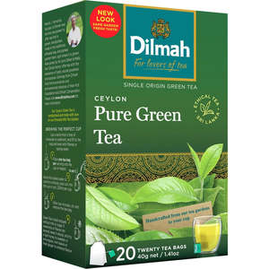 Coffee Tea: Dilmah Ceylon Green Tea Bags Pure 30G