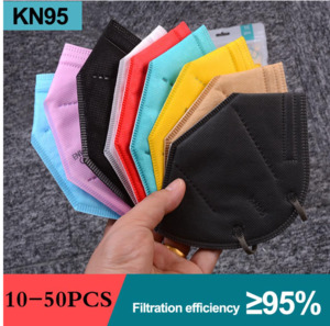 Lifestyle: KN95 Mask 95% Filter Colourful Activated Carbon Breathing Respirator Valve 6 layer Designer Face Shield