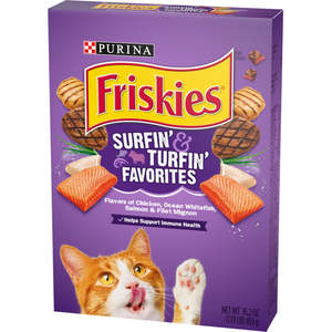 Cat Dog Food: Friskies Dry Cat Food Surfin & Turfin Favourites