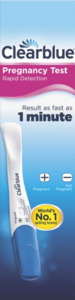 Specials: Clearblue Pregnancy Test 1 Pack SPECIAL $4.80 + GST