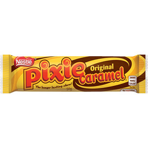 Novelty Bars: Nestle Pixie Caramel Original Chocolate Bar 50g