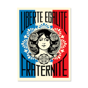 Shepard Fairey (OBEY) - Liberté, Egalité, Fraternité (Unframed)
