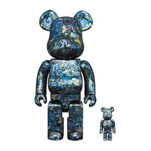Bearbrick Luxury Collectible Toy Nz: BE@RBRICK - Jackson Pollock Chrome Version