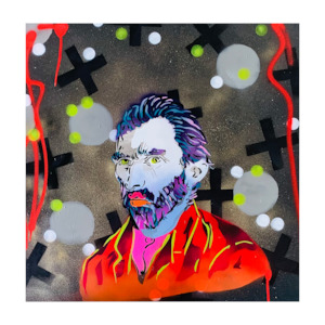 Rush Original Artwork: RUSH - Vincent With Orange Suit