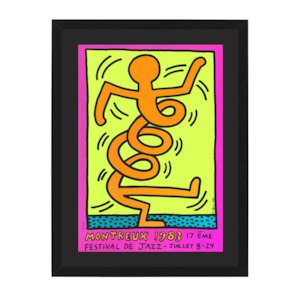 Keith Haring Prints Limn Gallery Nz: Keith Haring- 1983 Montreux Jazz Festival - Yellow