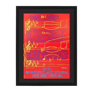 Keith Haring Prints Limn Gallery Nz: Keith Haring & Andy Warhol - 1986 Montreux Jazz Festival Poster