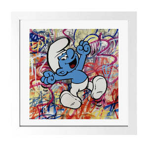 Seen Limn Gallery Urban Art Nz: SEEN - Happy Smurf