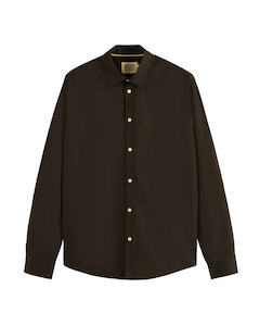 Mens Dress Shirts: Essential Poplin Solid - Coffee