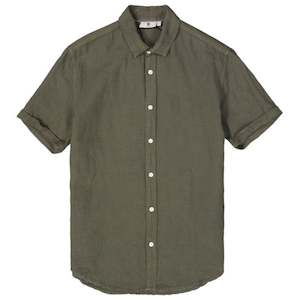 Garcia: Linen SS Shirt Sage Green