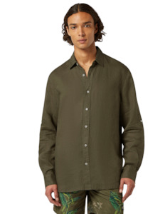 Mens Dress Shirts: Regular Fit Linen LS Seasonal