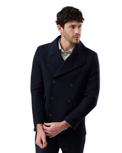 Brooksfields Shirting: Pea Coat Navy