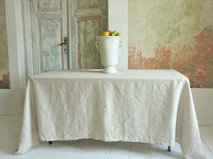 Linen Bedding: Table Cloth Oatmeal 100% Linen (2 sizes available)