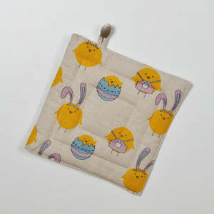 Homeware: Linen/Cotton Pot Holder Easter
